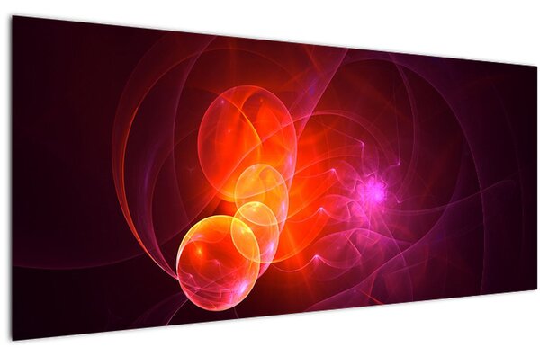 Moderna slika ružičaste apstrakcije (120x50 cm)