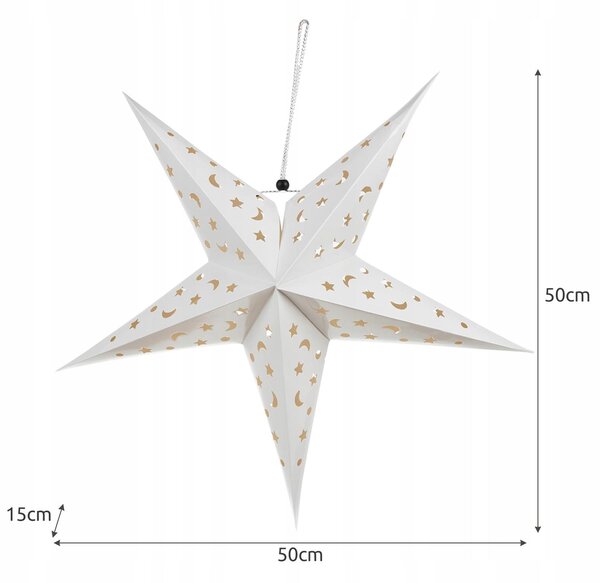 3D LED zvijezda 60 cm topla bijela