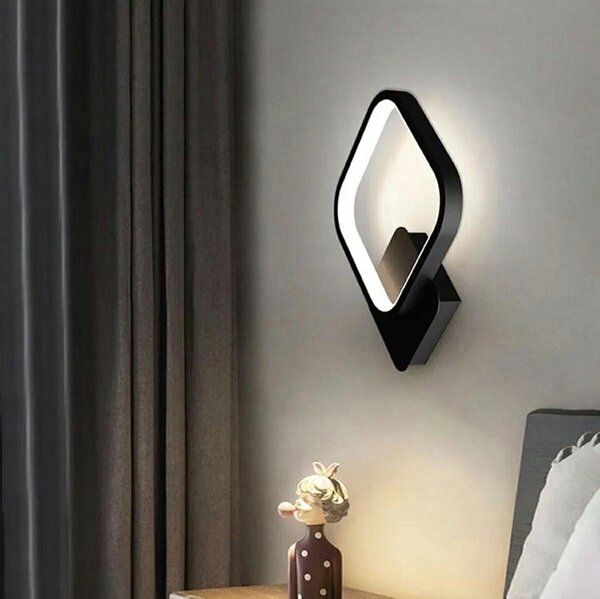 Moderna zidna opskrba LED 12W crna 23cm 4500k