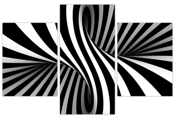 Apstraktna slika sa zebrastim prugama (90x60 cm)