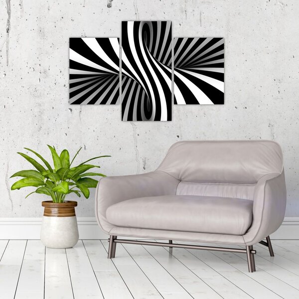 Apstraktna slika sa zebrastim prugama (90x60 cm)