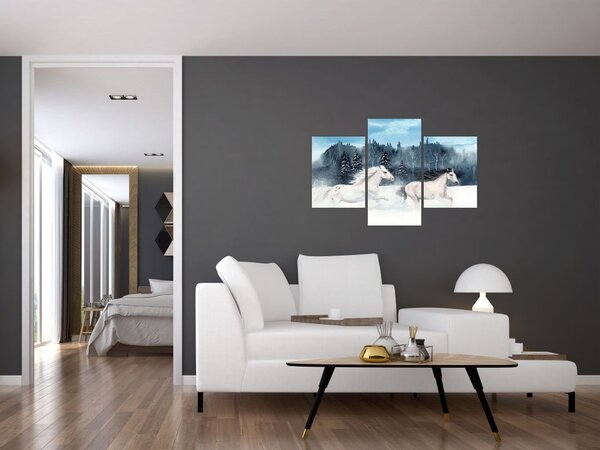 Slika naslikanih konja (90x60 cm)