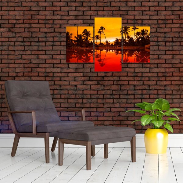 Slika - Zalazak sunca nad resortom (90x60 cm)
