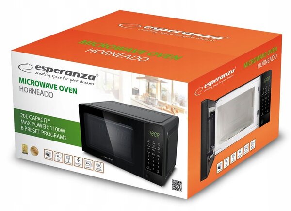 1100W LCD mikrovalna pećnica 20L dodir na Horneado