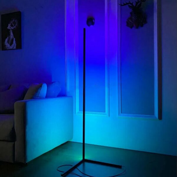 Led rgb kutna podna lampa 132cm app + rainbow 3d daljinski upravljač