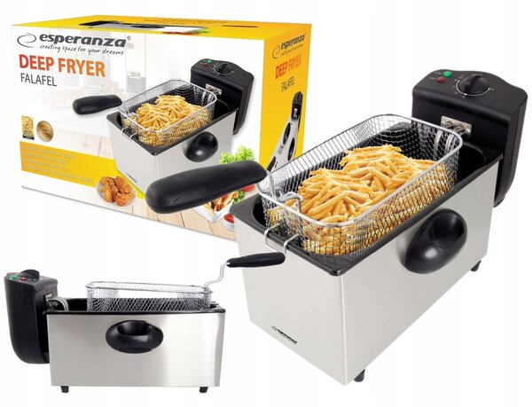 2000w inox cvrtnik na olje falafel 3l friteza - esperanza