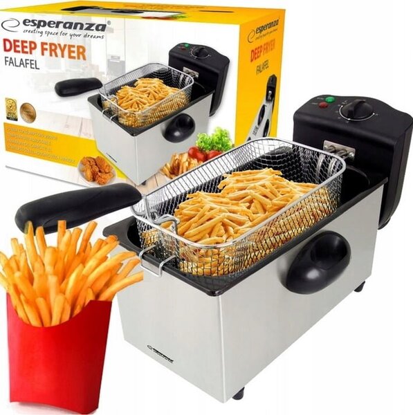 2000w inox cvrtnik na olje falafel 3l friteza - esperanza