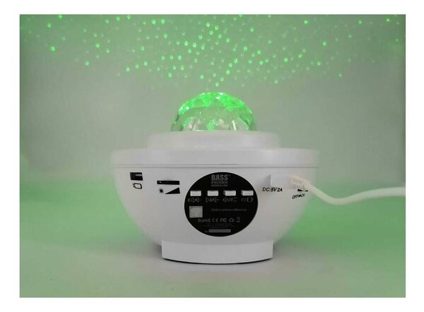 LED RGB Zvjezdani projektor i Bluetooth Loud USB White
