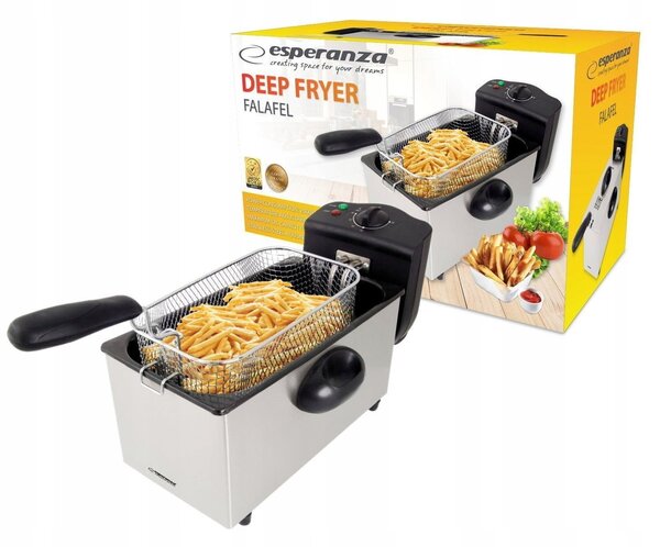 2000w inox cvrtnik na olje falafel 3l friteza - esperanza