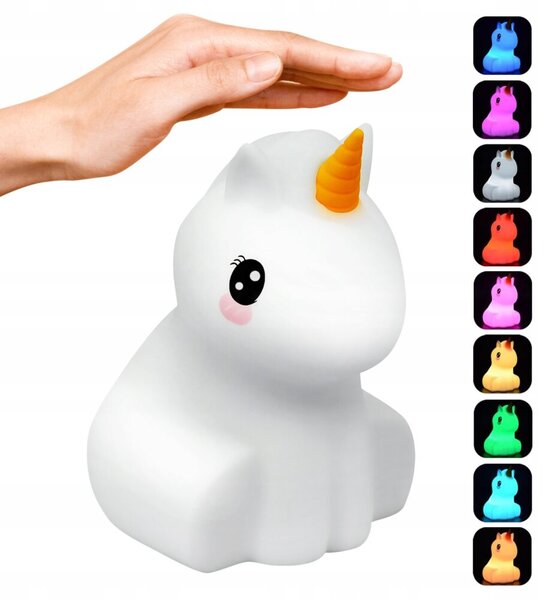 LED RGB AK. mekani silikonski lagani jednorog + daljinski upravljač