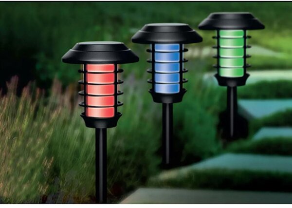 Solarni vrtni pod LED RGBW lampica IP65 + daljinski upravljač