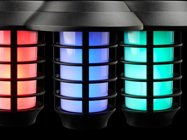Solarni vrtni pod LED RGBW lampica IP65 + daljinski upravljač