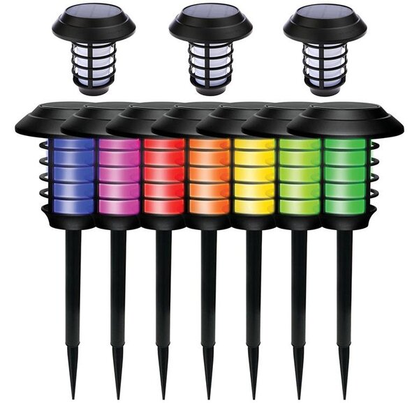 Solarni vrtni pod LED RGBW lampica IP65 + daljinski upravljač
