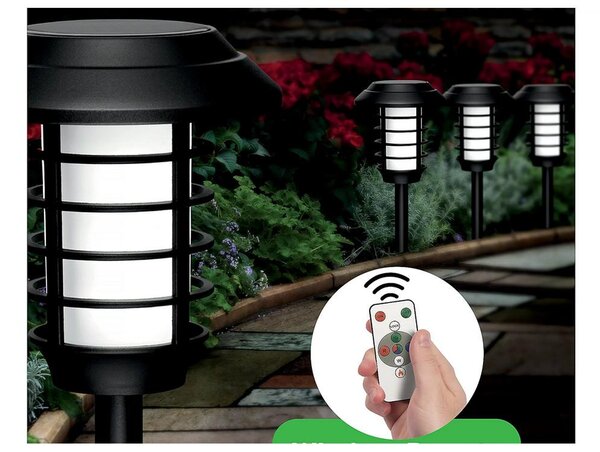 Solarni vrtni pod LED RGBW lampica IP65 + daljinski upravljač