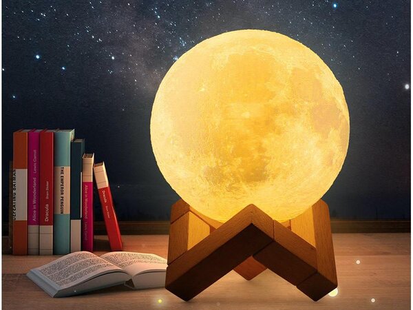 ACA. LED RGB 3D USB noć Luna Luna s daljinskim upravljačem od 18 cm