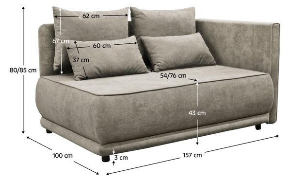 Zondo.hr Sofa Lestat (bež-siva taupe) (D). 1119586
