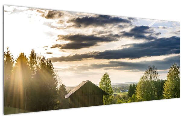 Slika šumske kolibe (120x50 cm)