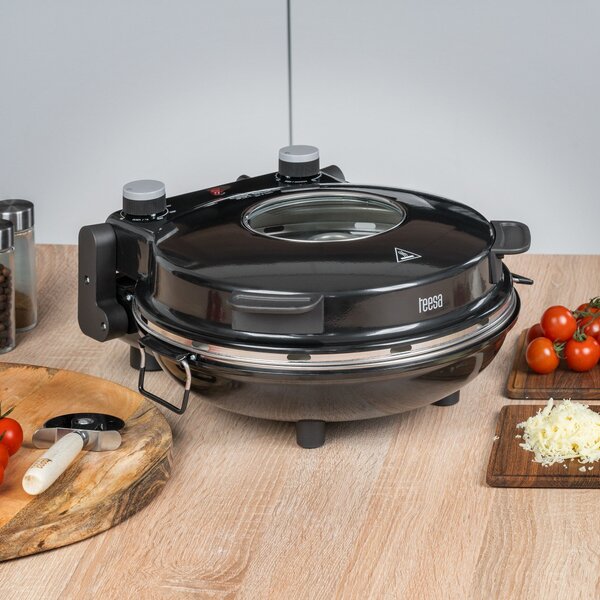 1200W kamena pizza 32 cm do 400 ° C + 2 Vrhovni reket