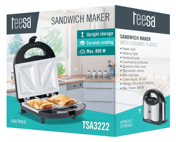 Cigla za toster od 800W za sendviče s keramičkim umetcima