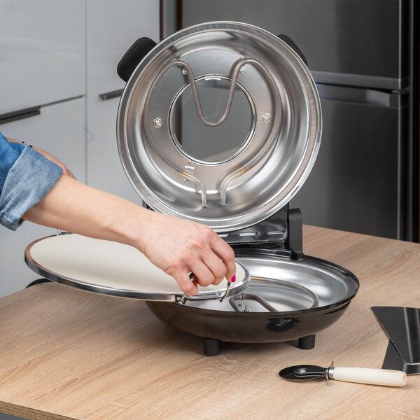 1200W kamena pizza 32 cm do 400 ° C + 2 Vrhovni reket