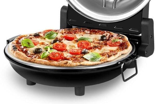 1200W kamena pizza 32 cm do 400 ° C + 2 Vrhovni reket