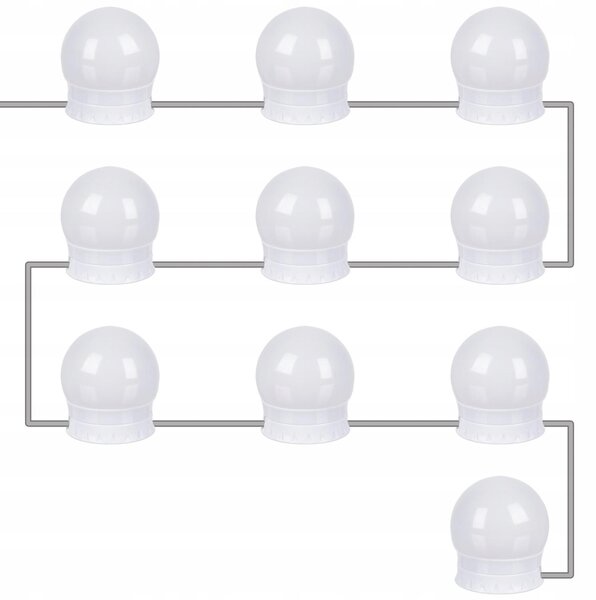 10 LED svjetiljki za USB ogledalo