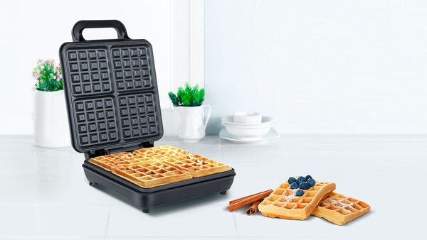 1100W ELEKTRIČNI INOX KONTAKT APATET 4 Veliki vafli