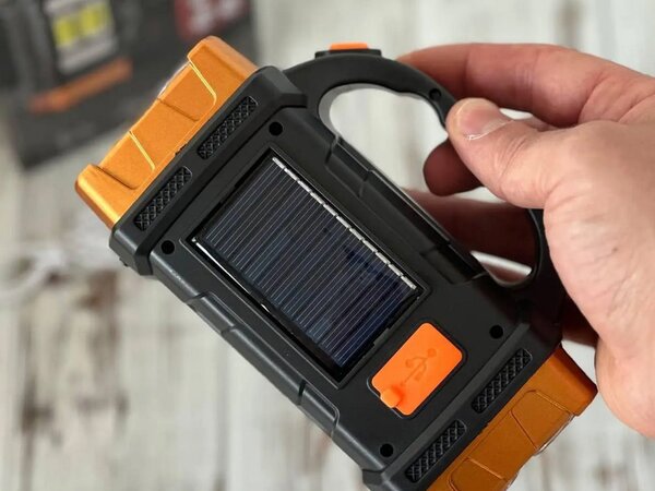 3v1 aku. solarna led cob ročna svetilka 1500mah usb powerbank - verk group