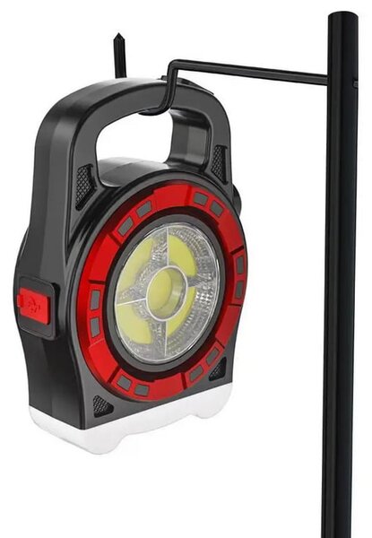 3v1 aku. solarna led cob ročna svetilka 2400mah usb powerbank - verk group