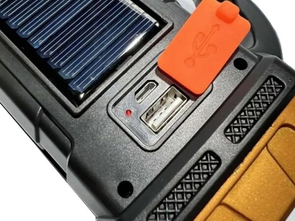 3v1 aku. solarna led cob ročna svetilka 1500mah usb powerbank - verk group