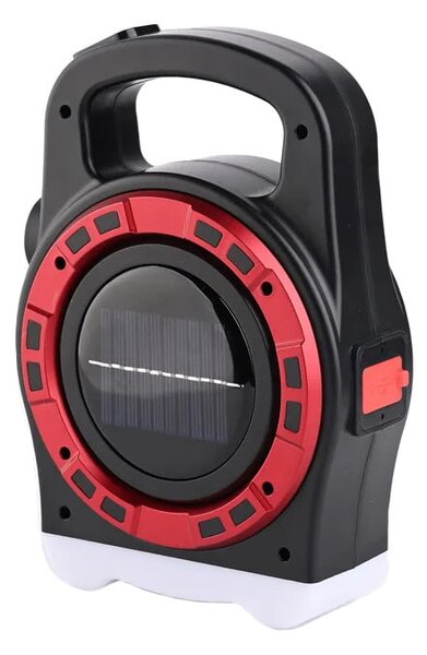 3v1 aku. solarna led cob ročna svetilka 2400mah usb powerbank - verk group
