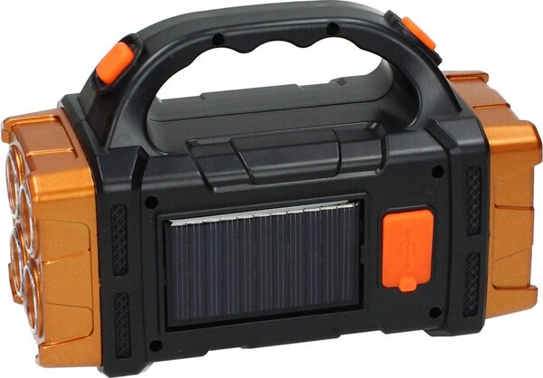 3v1 aku. solarna led cob ročna svetilka 1500mah usb powerbank - verk group