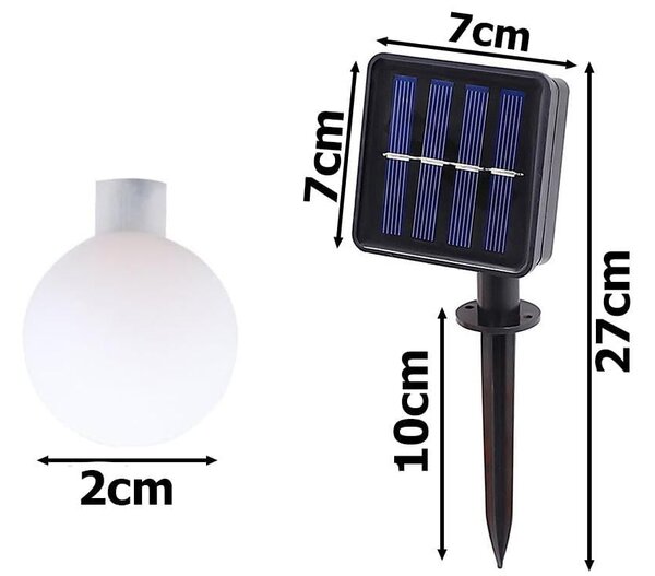 LED RGB 40 Vanjski solarni ukrasni vijenac 690cm 8 funkcija