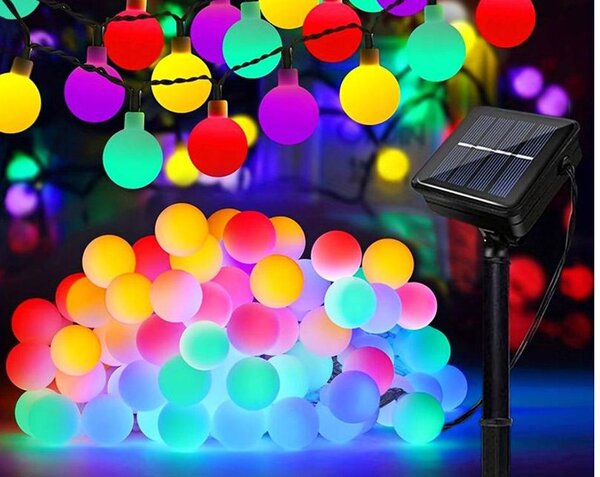 LED RGB 40 Vanjski solarni ukrasni vijenac 690cm 8 funkcija