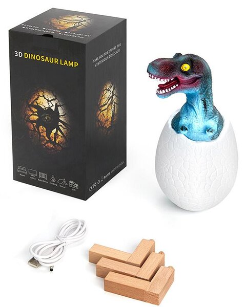 LED RGB dječje noćno lagano jaje Tyrannosaur Dinosaur