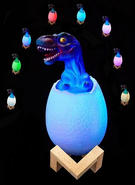 LED RGB dječje noćno lagano jaje Tyrannosaur Dinosaur