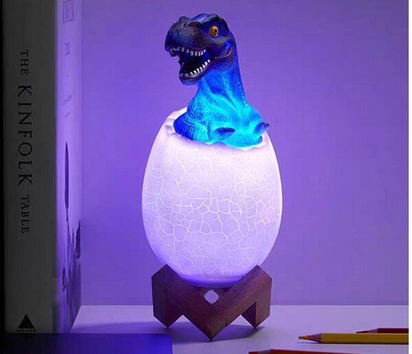 LED RGB dječje noćno lagano jaje Tyrannosaur Dinosaur