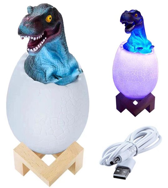 LED RGB dječje noćno lagano jaje Tyrannosaur Dinosaur