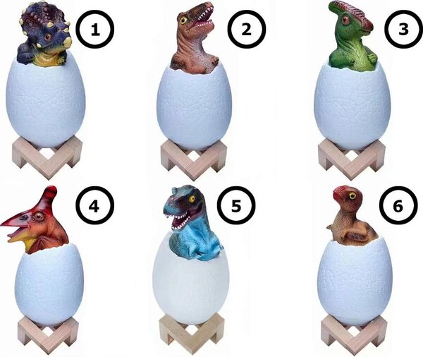LED RGB dječje noćno lagano jaje Tyrannosaur Dinosaur