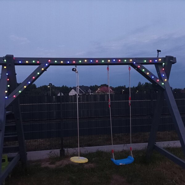 LED RGB 50 Vanjski solarni ukrasni vijenac IP65 7M 8 funkcija