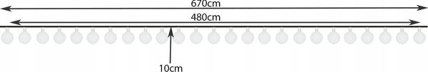 LED RGB 50 Vanjski solarni ukrasni vijenac IP65 7M 8 funkcija