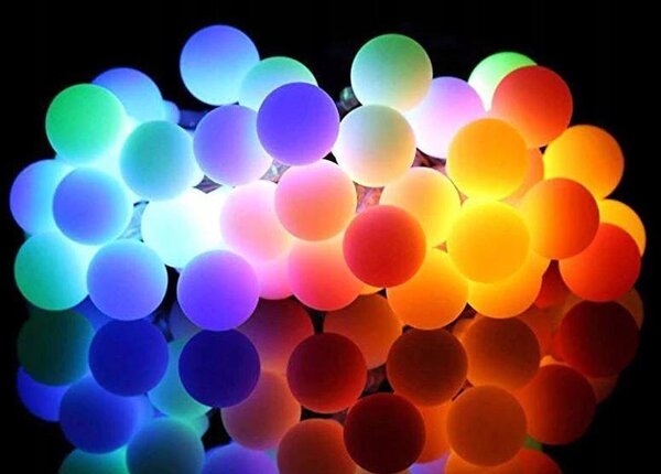 LED RGB 50 Vanjski solarni ukrasni vijenac IP65 7M 8 funkcija