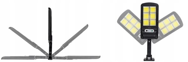 Solar 120 LED COB CESPE LAMPA SA SAVERNIM POKRETANJU ISPIJENE + UKLJUČENO KOLENT