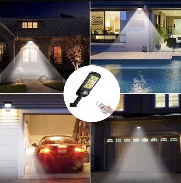 Solar 120 LED COB CESPE LAMPA SA SAVERNIM POKRETANJU ISPIJENE + UKLJUČENO KOLENT