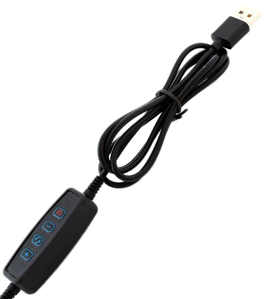 USB 20 LED pokretna stolna svjetiljka crna 63cm crna