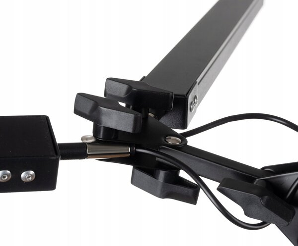 Alu. 230V 168 LED fleksibilna dvostruka stolna svjetiljka crna