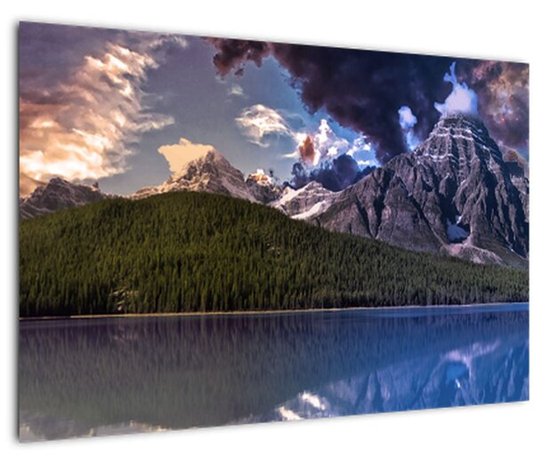 Slika jezera i planina (90x60 cm)