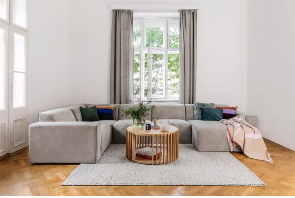 Svijetlo sivi ručno rađen tepih od mješavine vune 160x230 cm Minerals – Flair Rugs