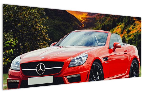 Slika - crveni Mercedes (120x50 cm)