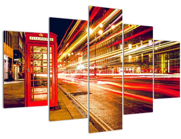 Slika crvene londonske telefonske govornice (150x105 cm)